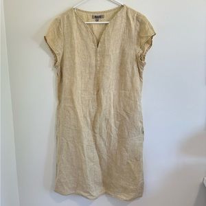 FLAX yellow T-shirt dress size small